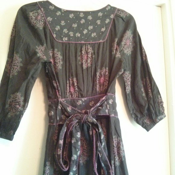 Anthro Viola 100% Cotton Peasant Dress Size 0 Cottagecore Prairiecore Boho Folk - Picture 6 of 16